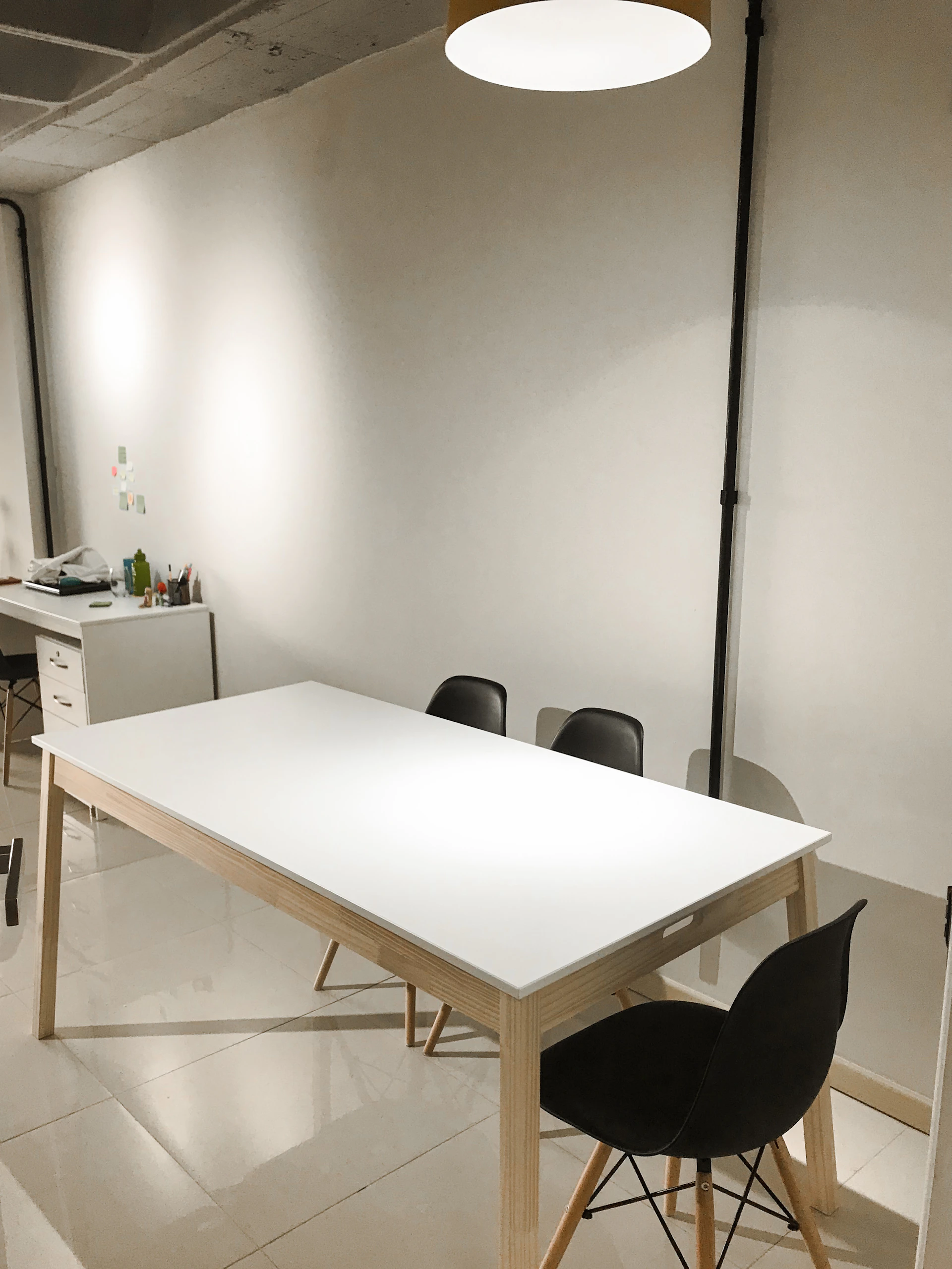 a table with chairs around it
