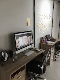 a computer on a desk