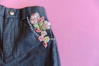 a jacket with flowers on it