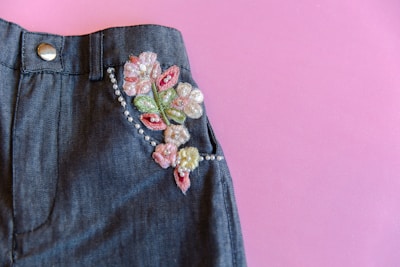 a jacket with flowers on it