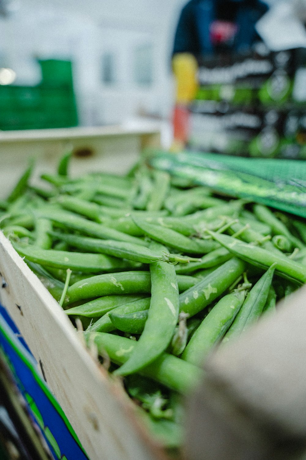 a pile of green beans