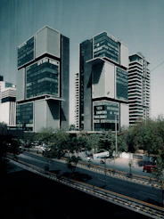 a city with tall buildings