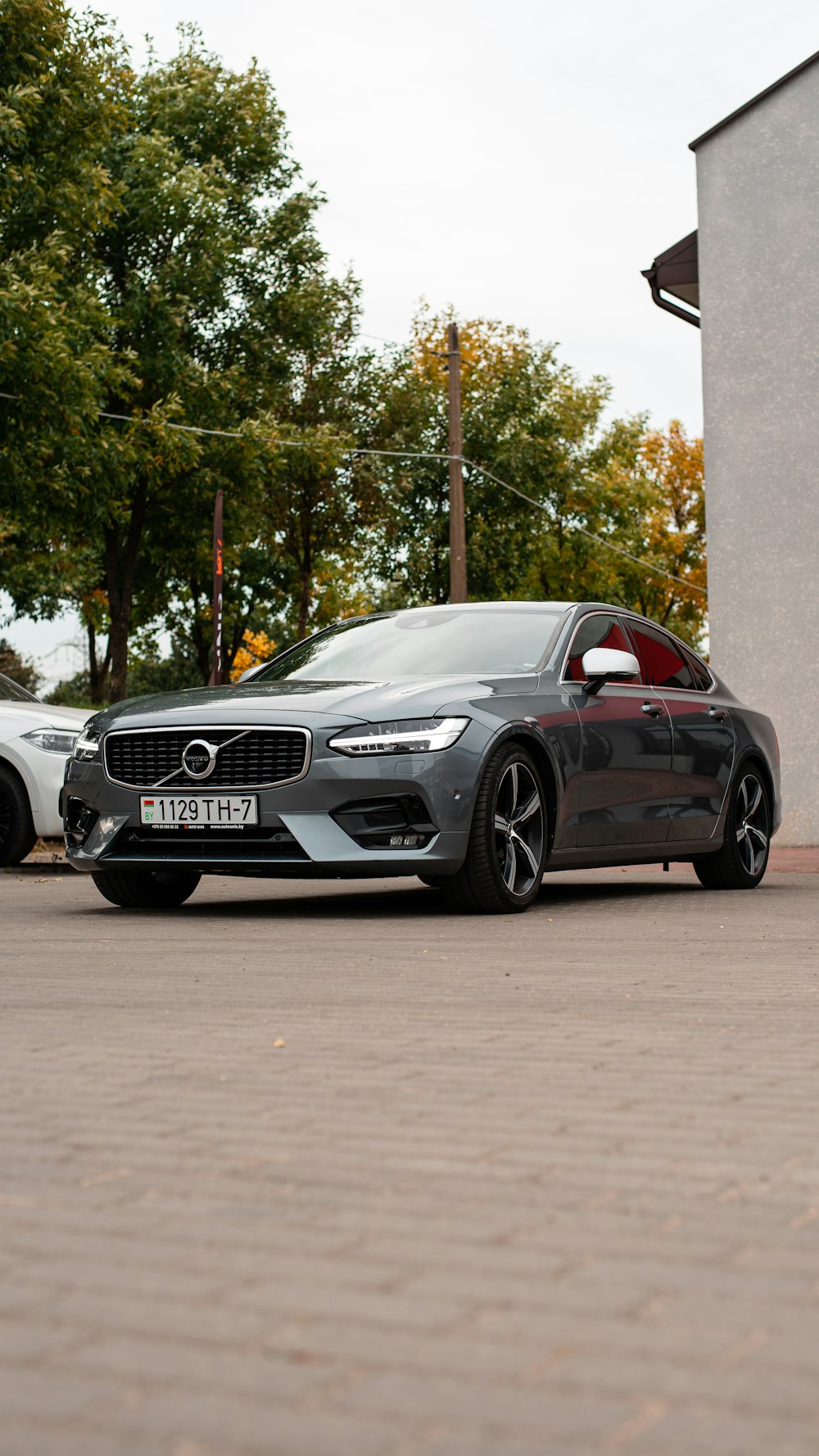 a car parked on a street