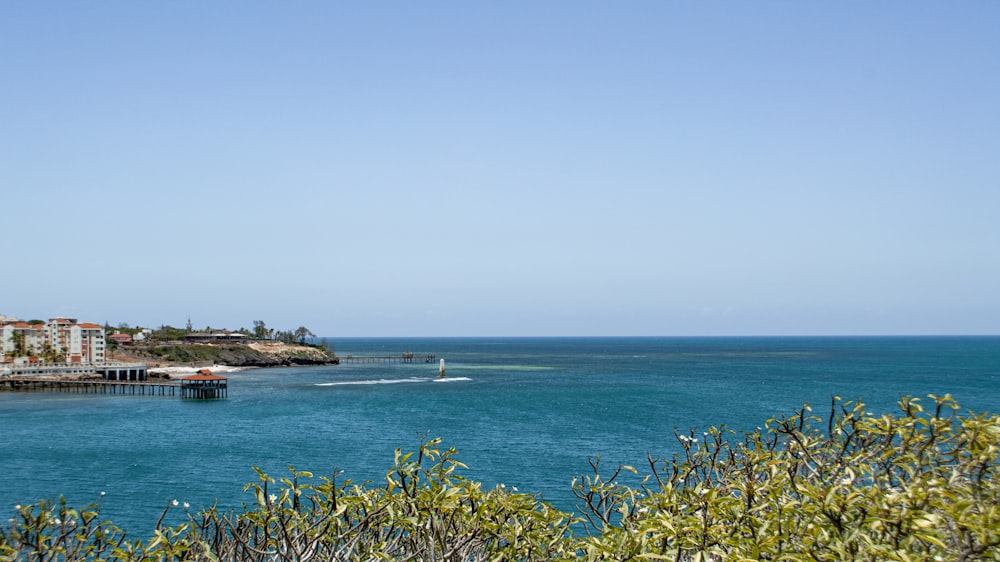 a large body of water next to the ocean