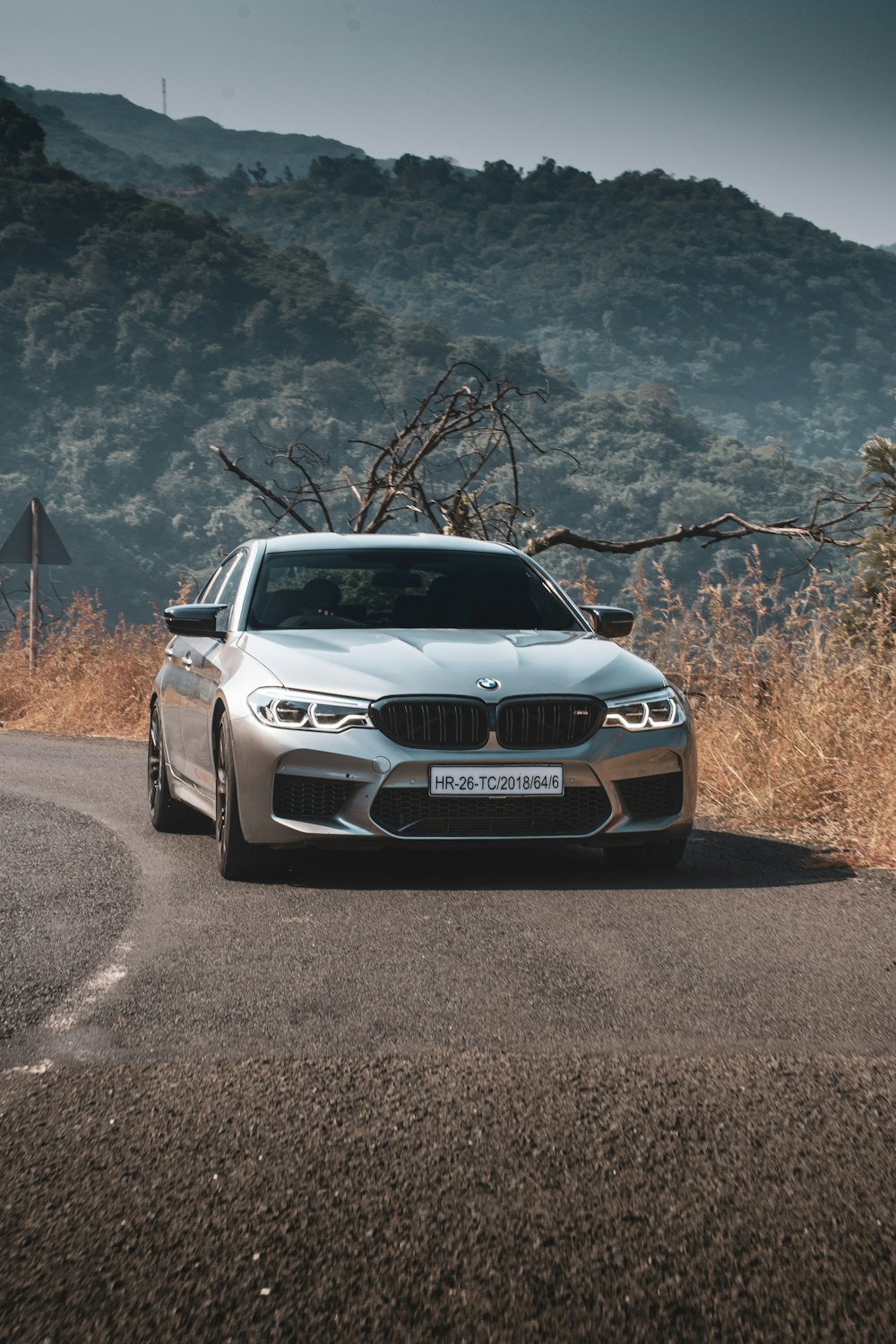 a car parked on a road