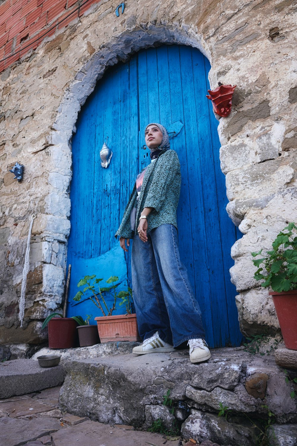 a person standing in a doorway