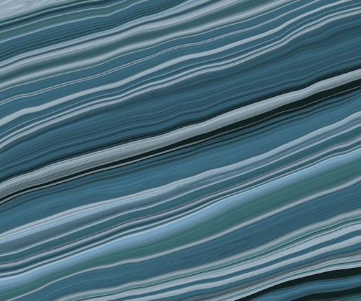 The image features an abstract pattern of wavy horizontal lines in various shades of blue, teal, and white. The lines are smooth and continuous, creating a flowing and serene visual effect.