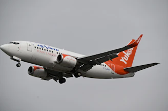 an airplane flying in the sky