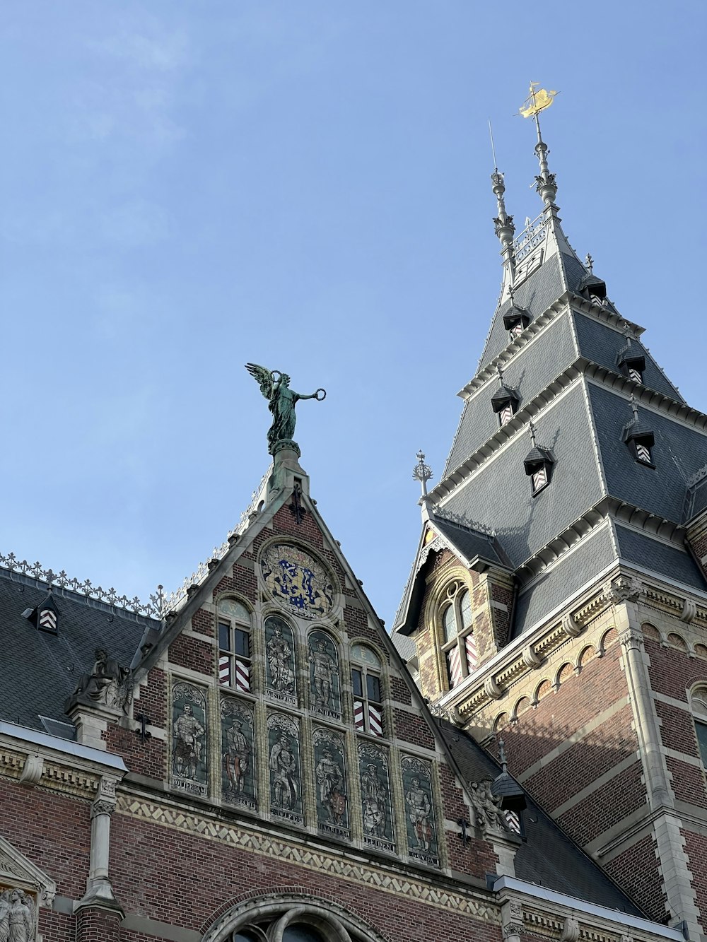 a statue on top of a building