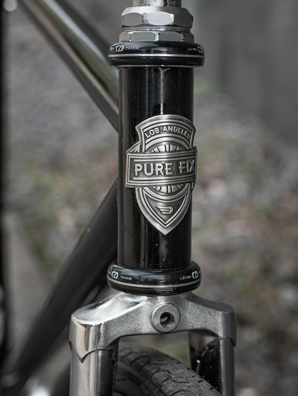 a close up of a bike's front brake