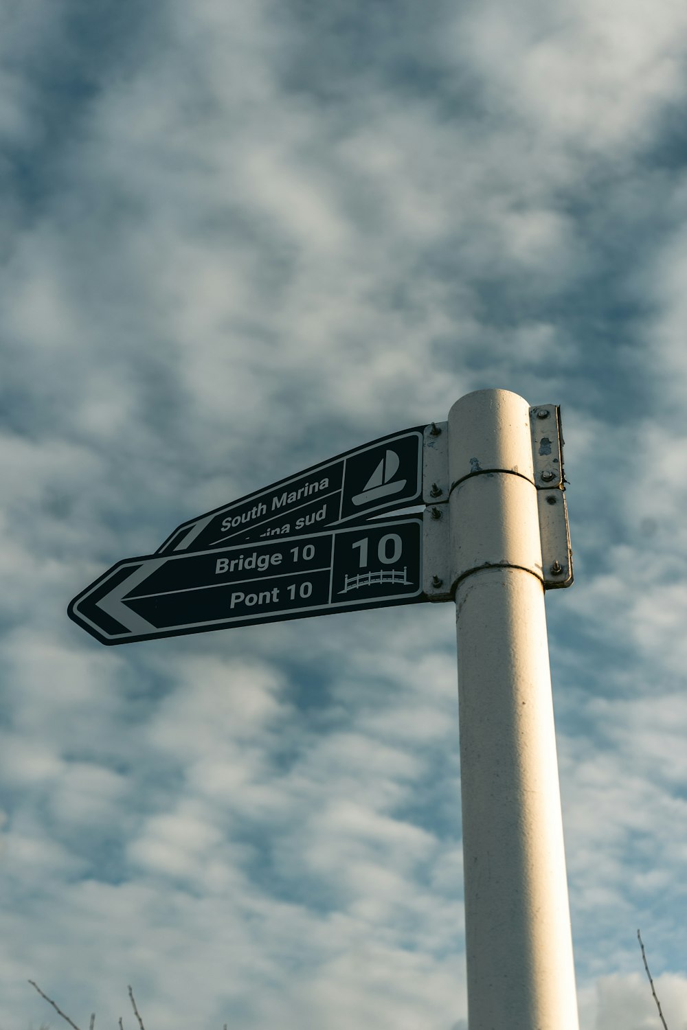 a pole with two street signs on it