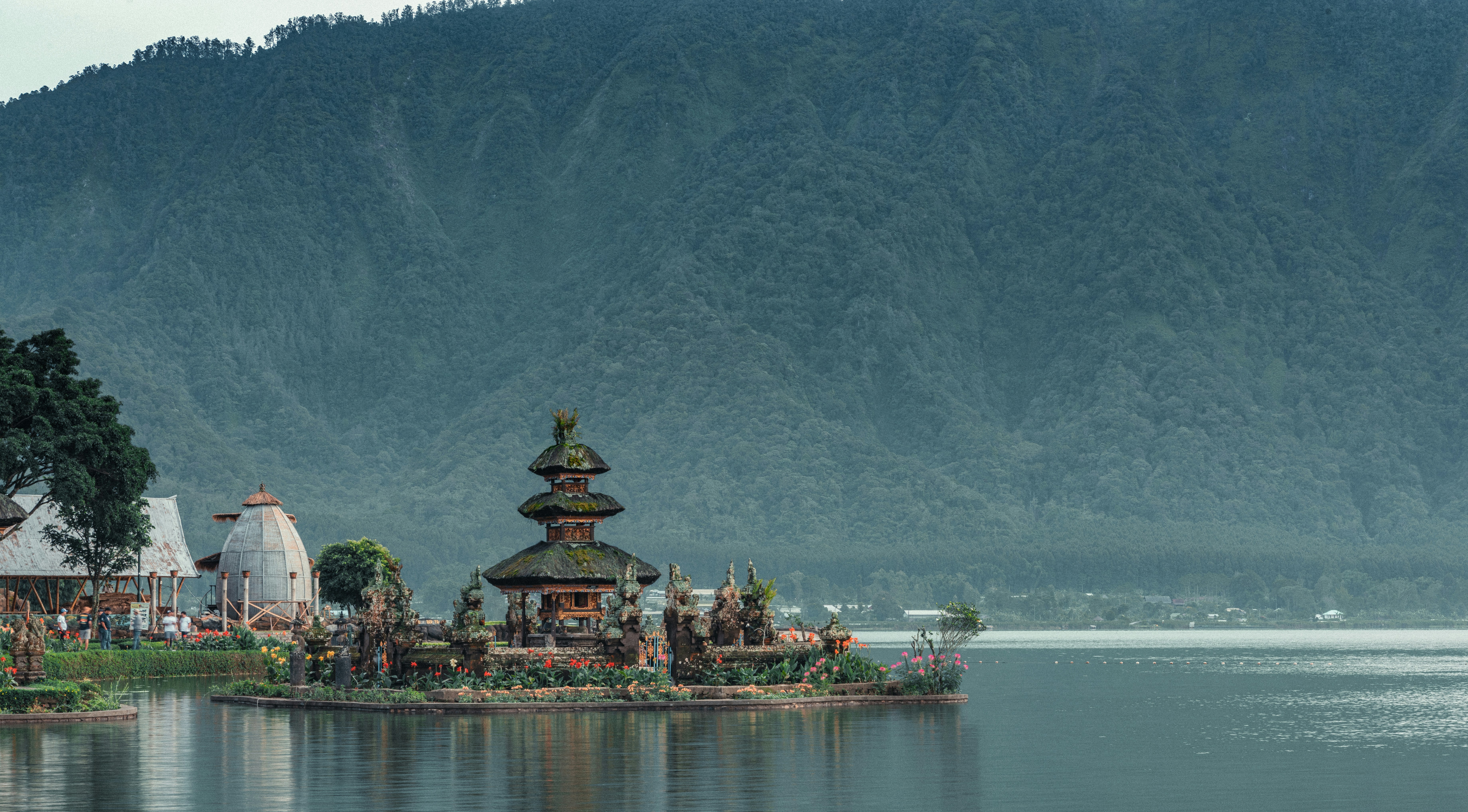 Pura Ulun Danu Beratan, or Pura Bratan, is a major Hindu Shaivite water temple on Bali, Indonesia. The temple complex is located on the shores of Lake Bratan in the mountains near Bedugul.