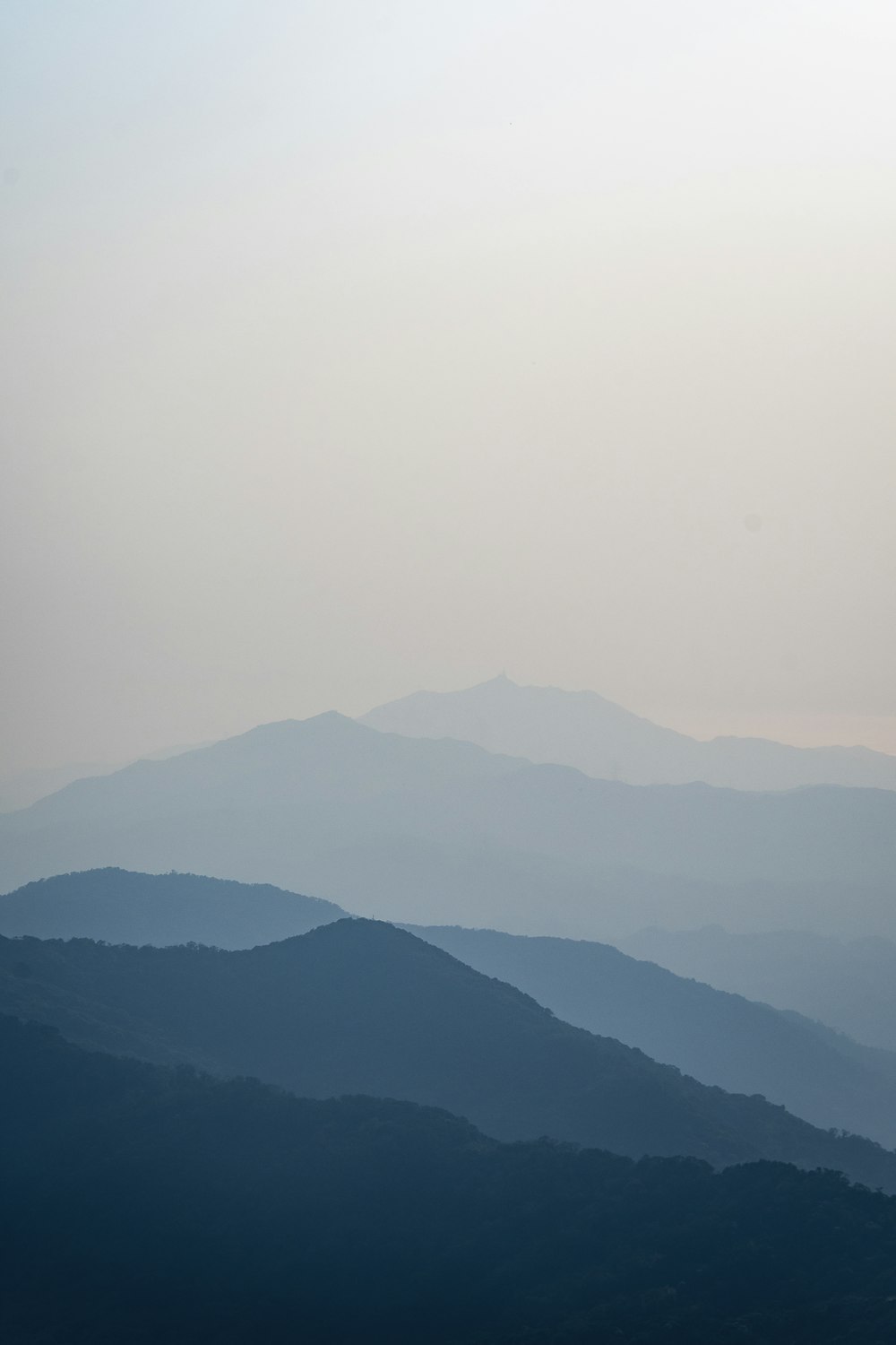 a view of a mountain range in the distance