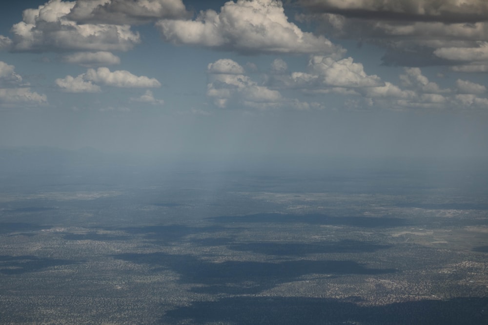 a view of the sky and clouds from an airplane