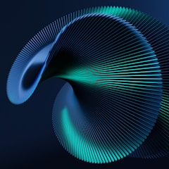 a computer generated image of a curved object