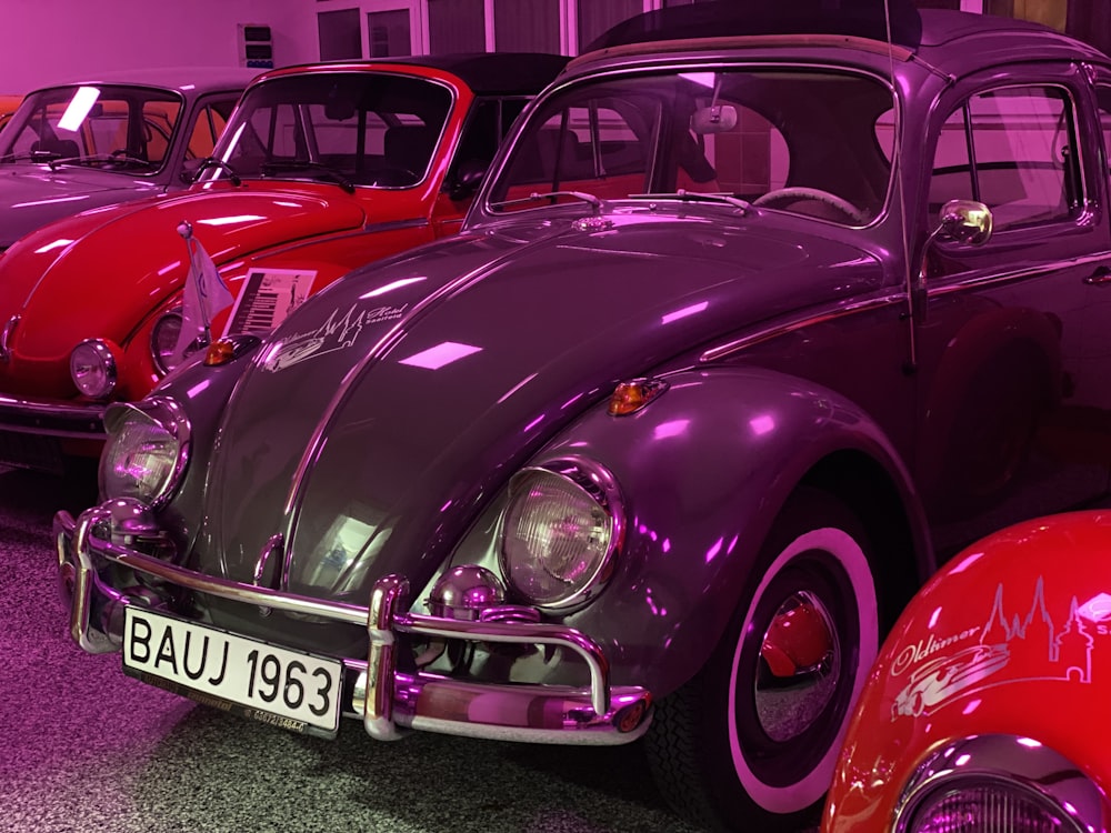 a group of cars parked next to each other