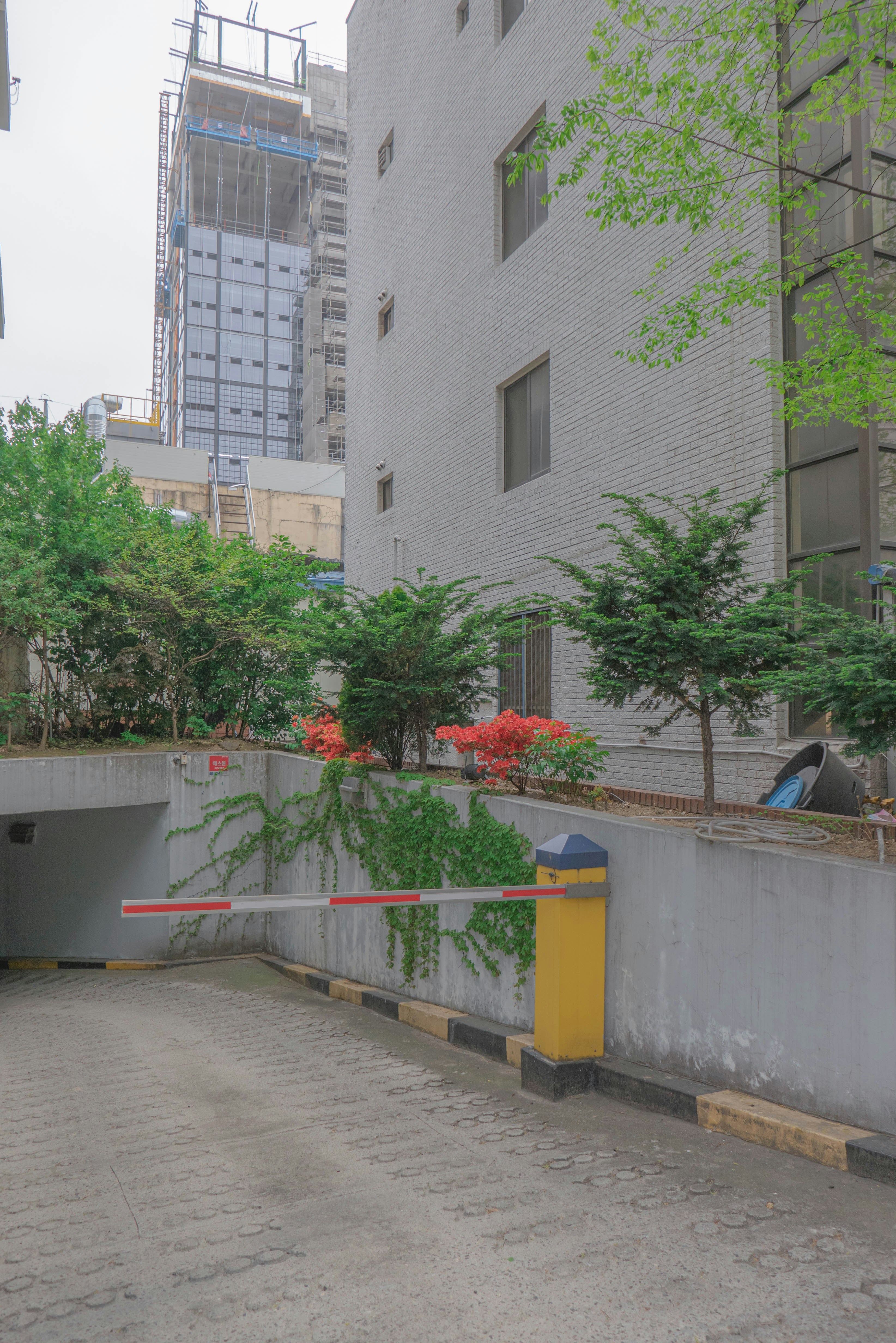 A parking meter sitting next to a cement wall photo – Free Seongsu-dong ...