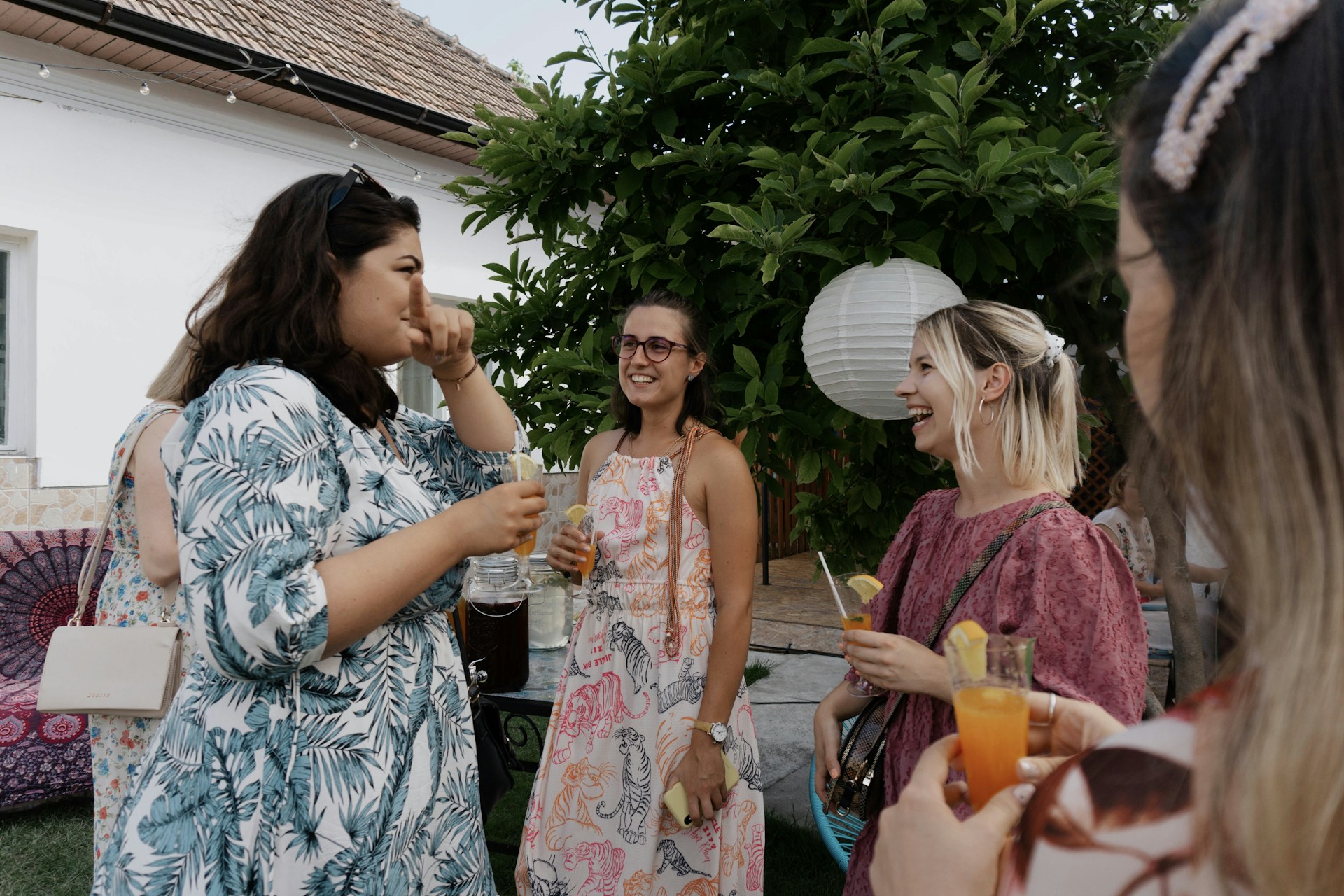 a group of women standing next to each other