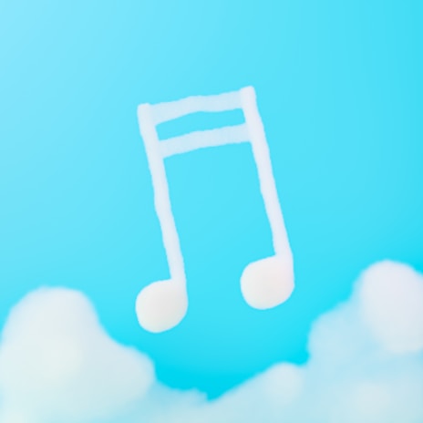A vibrant image of musical notes floating in the air.