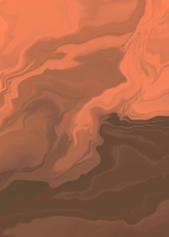 An abstract design featuring flowing, swirling patterns in shades of brown and peach. The curved lines and gradients create a sense of movement and depth.