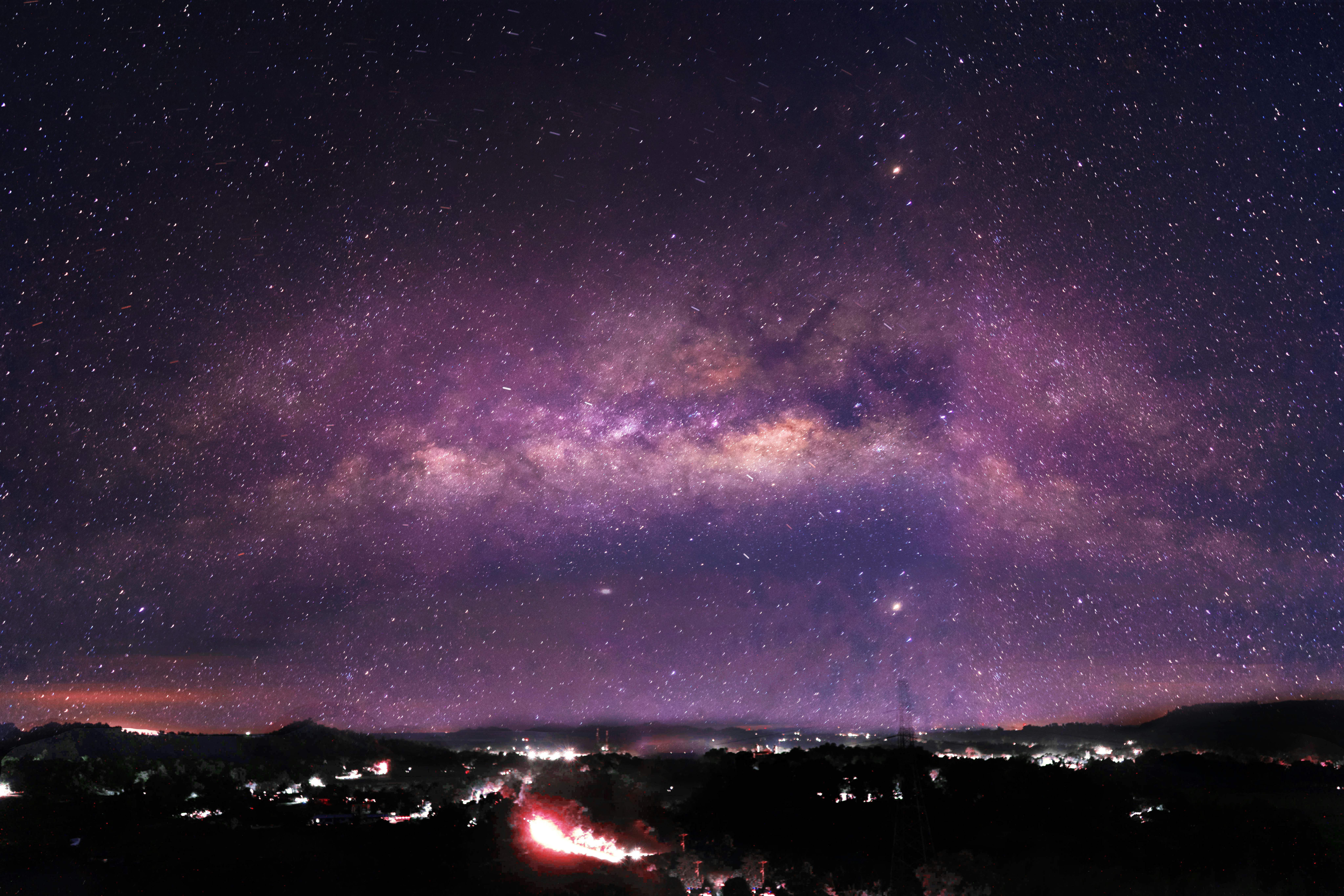 A view of the night sky with a lot of stars photo – Free Grey
