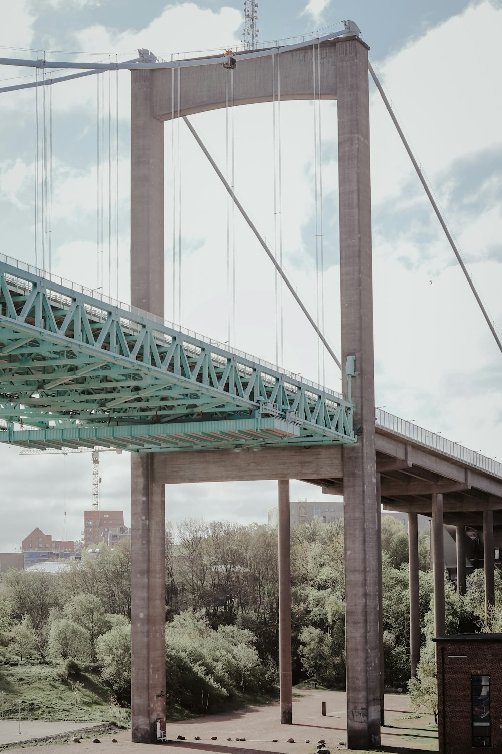 a bridge that is over some water