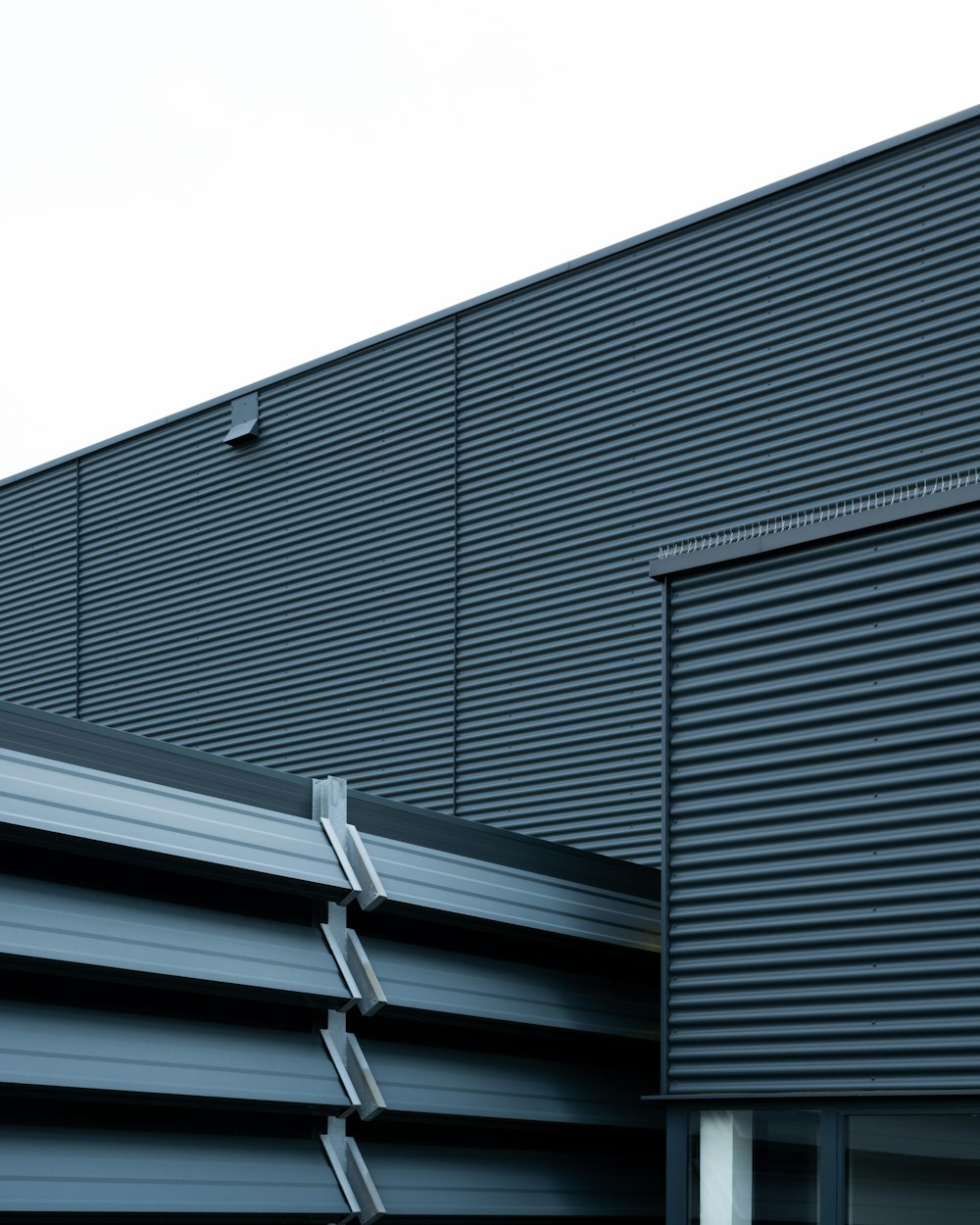 a building with a ladder leaning against the side of it