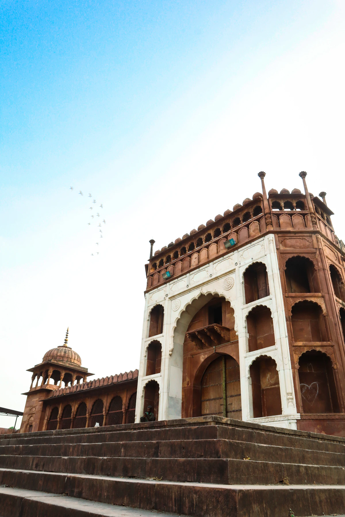 Moti Masjid historic clock tower in Bhopal, Madhya Pradesh