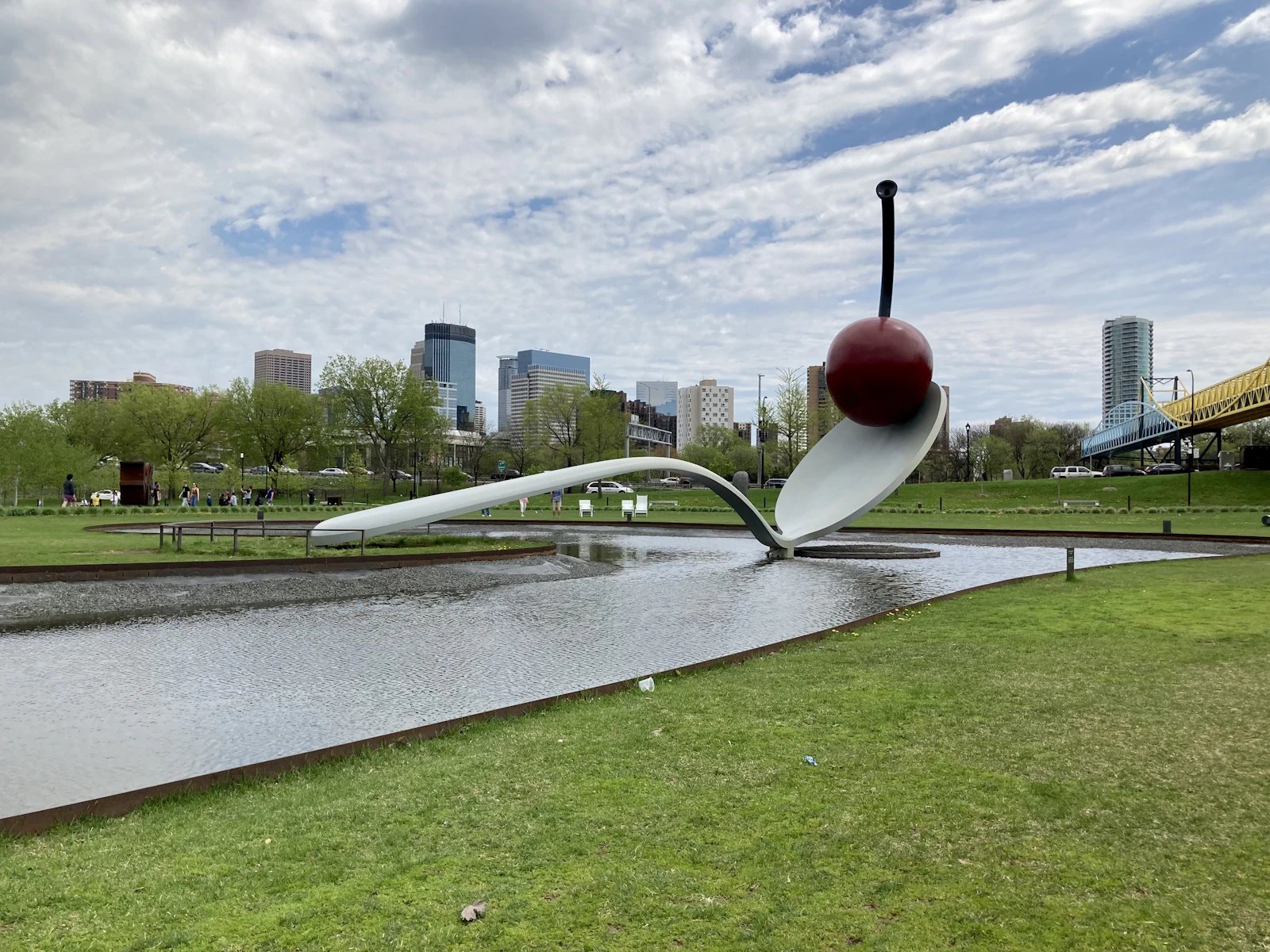 Spoonbridge and Cherry sculpture in the Minneapolis Sculpture Garden