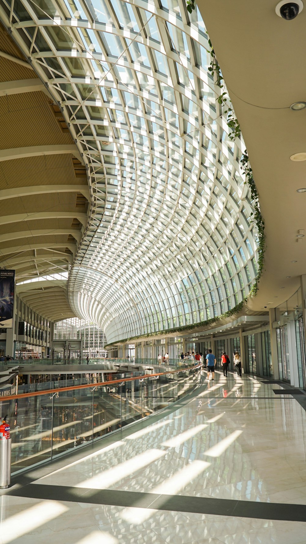 a very large building with a very long ceiling