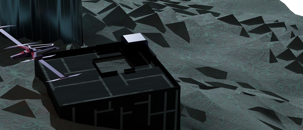 A futuristic landscape depicting advanced technology and AI.