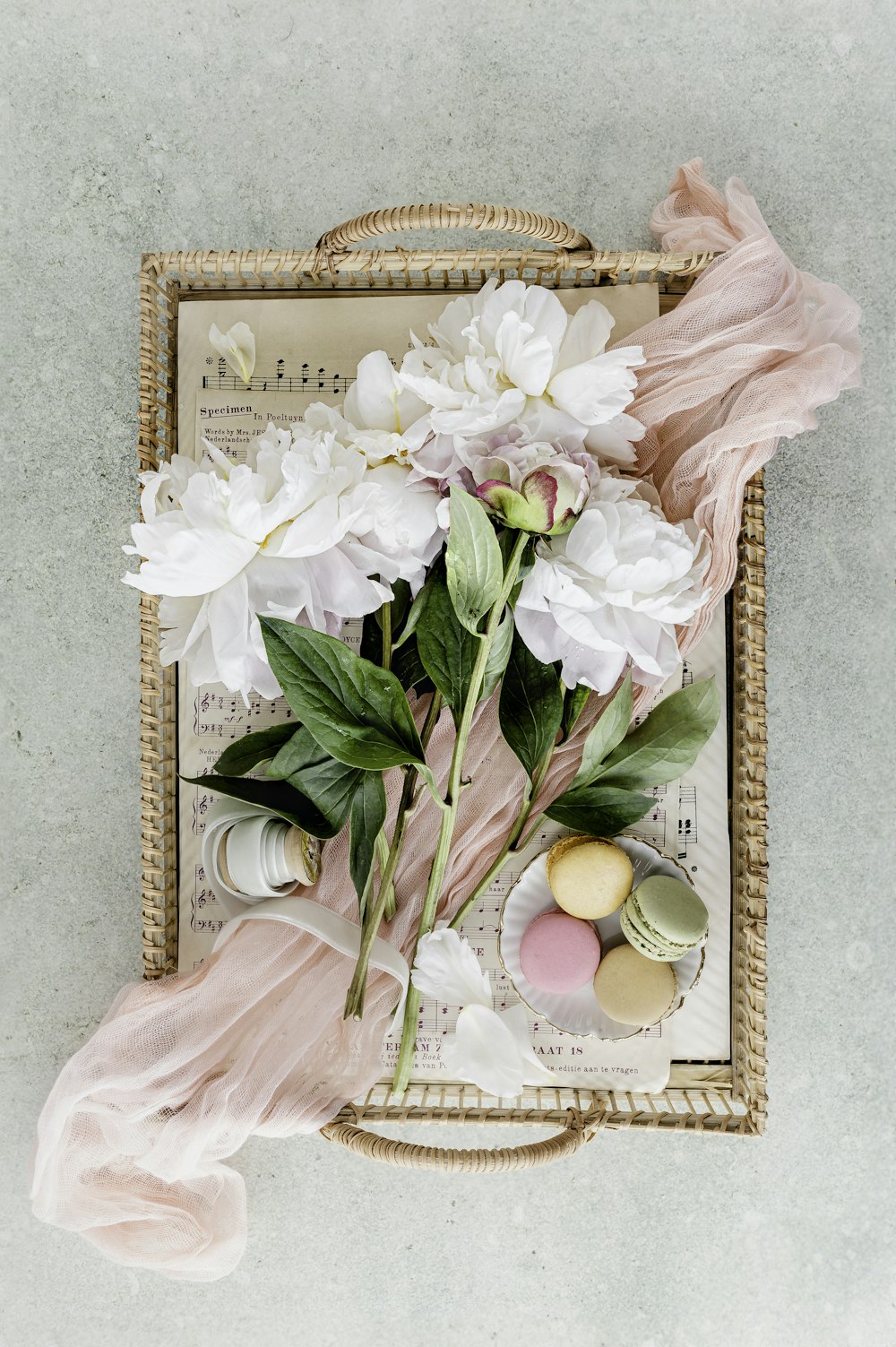 a bunch of flowers sitting on top of a table