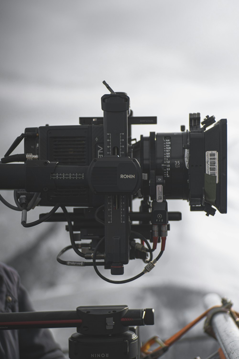 a camera set up on top of a tripod