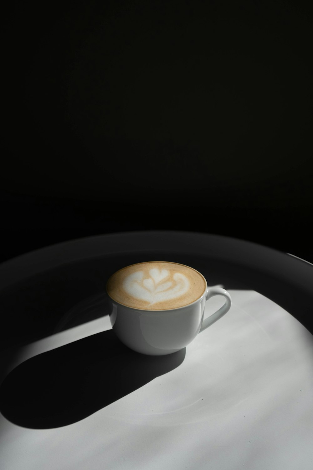 a cappuccino sitting on top of a saucer