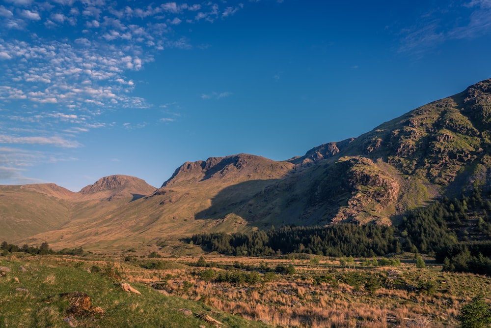 a view of a mountain range from a distance