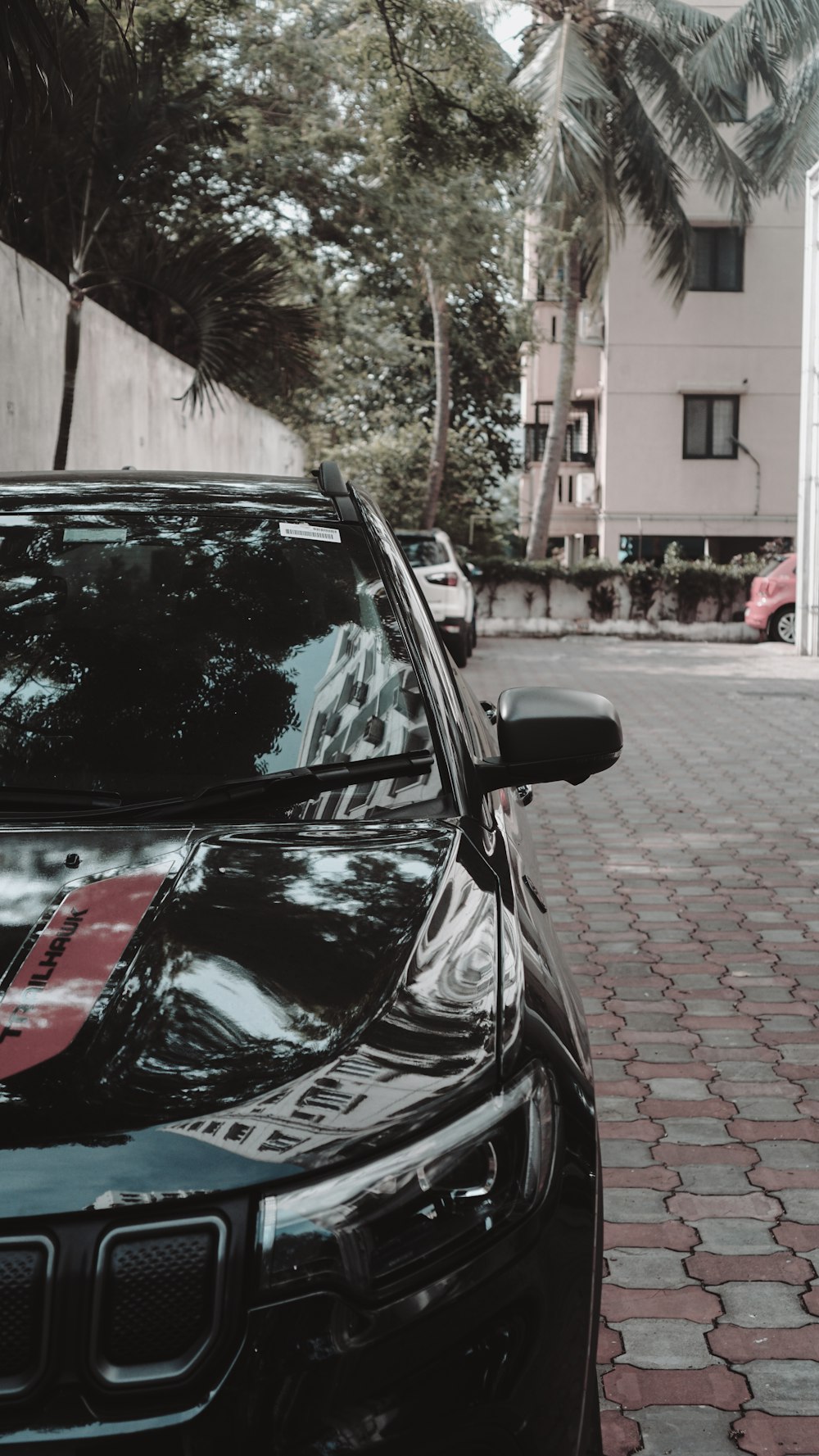 a car parked on the side of the road