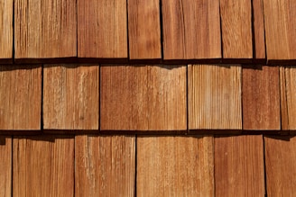 a close up view of a wooden roof