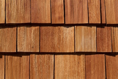 a close up view of a wooden roof