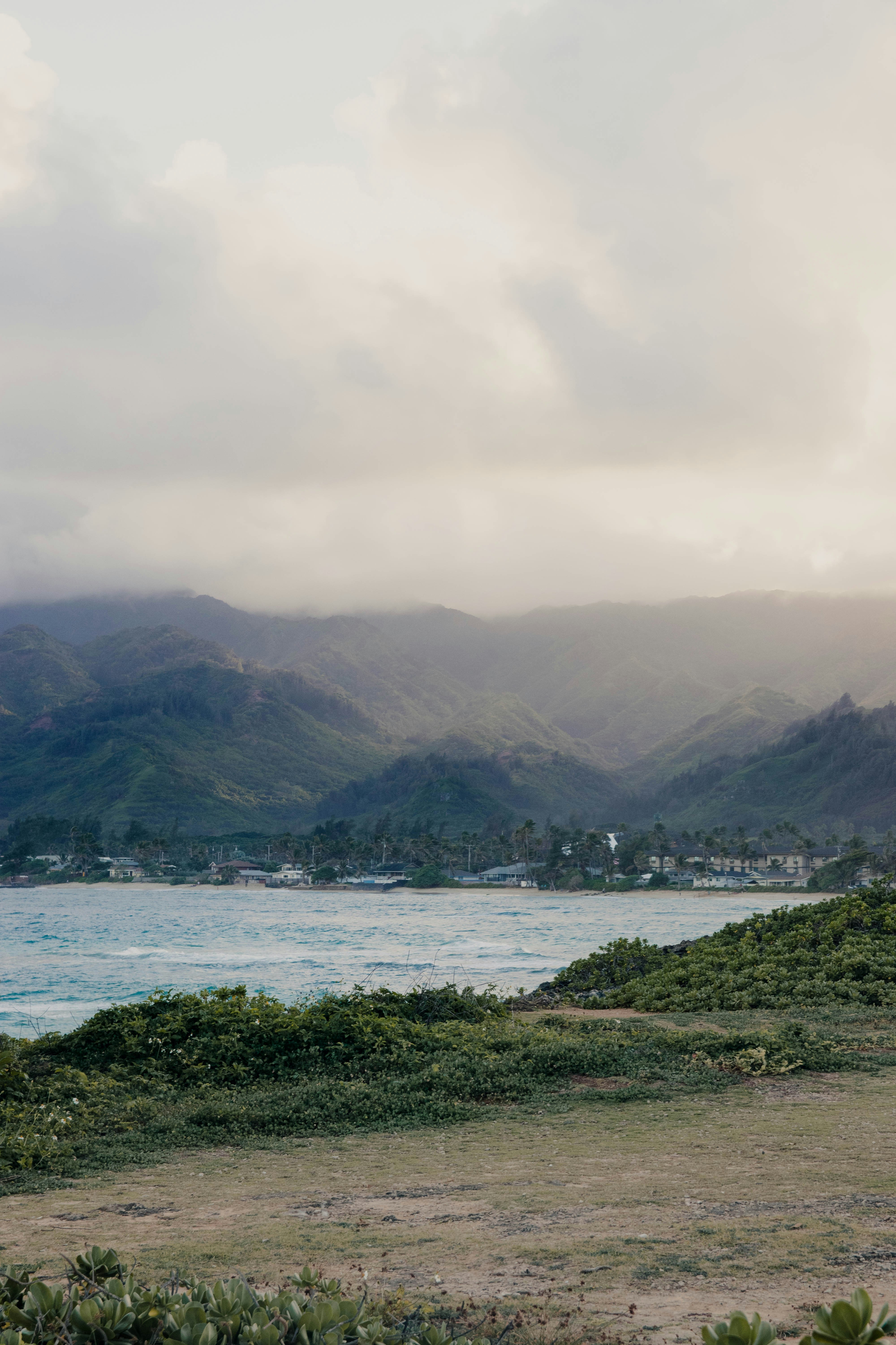 a large body of water surrounded by mountains