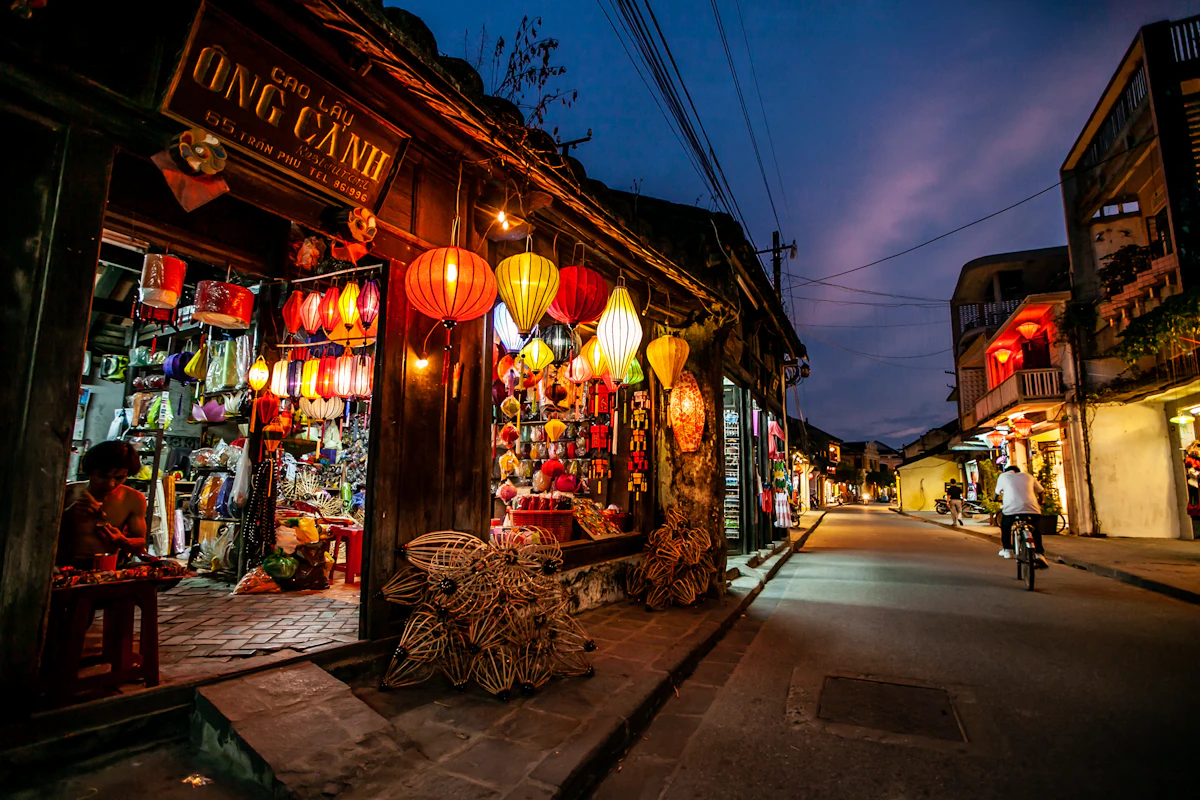 Hoi An Ancient Town Night Market with Lanterns