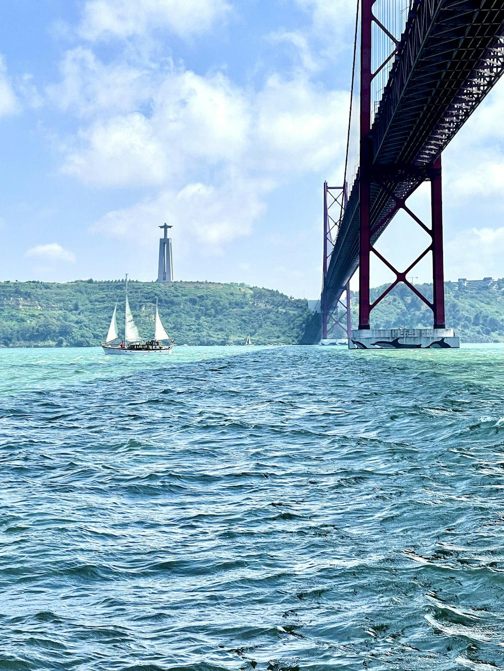 a bridge spanning over a body of water