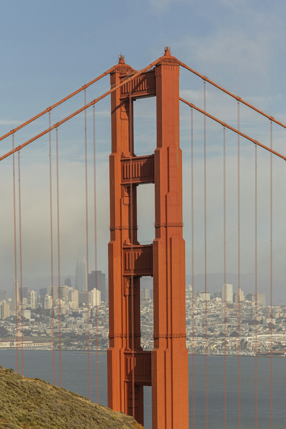 a view of the golden gate bridge in san francisco