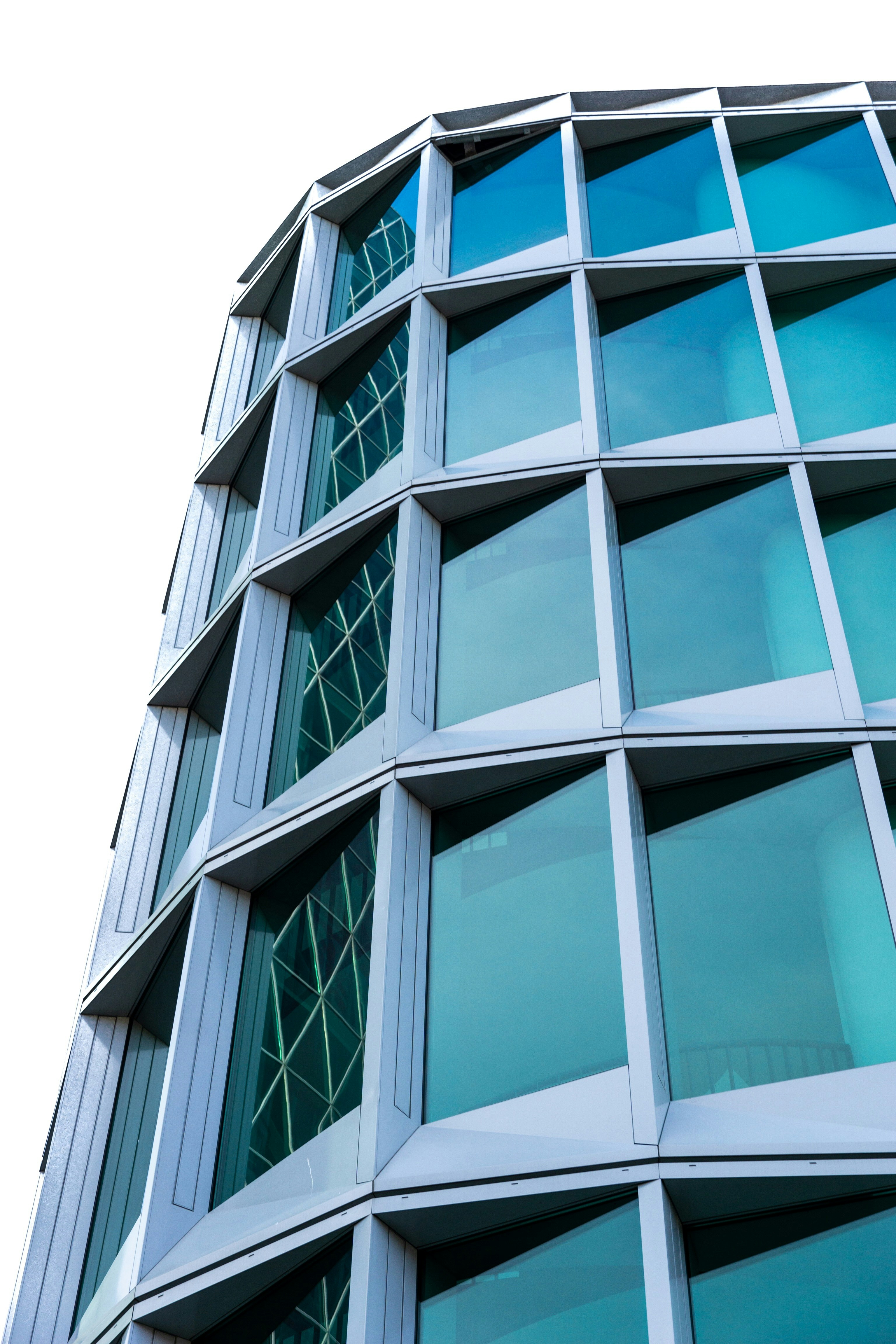 a close up of a building with many windows