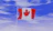 A close-up of a bright shirt featuring a Canadian beaver with a hockey stick and army helmet, set against a waving Canadian flag.
