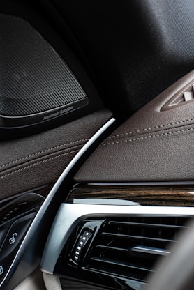 a close up of a car's air vent