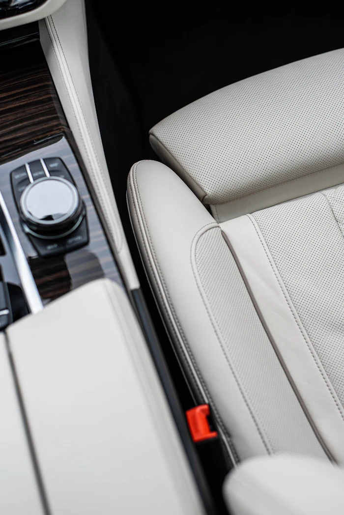 Dashboard and steering wheel after interior detail