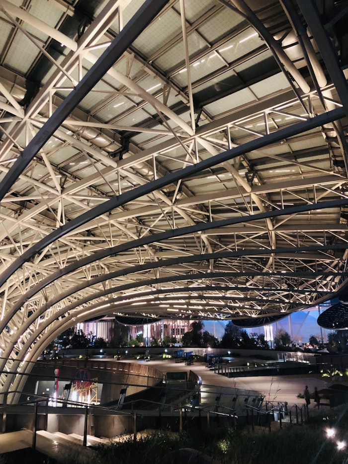 Modern expo pavilion and convention centre in Dubai, UAE