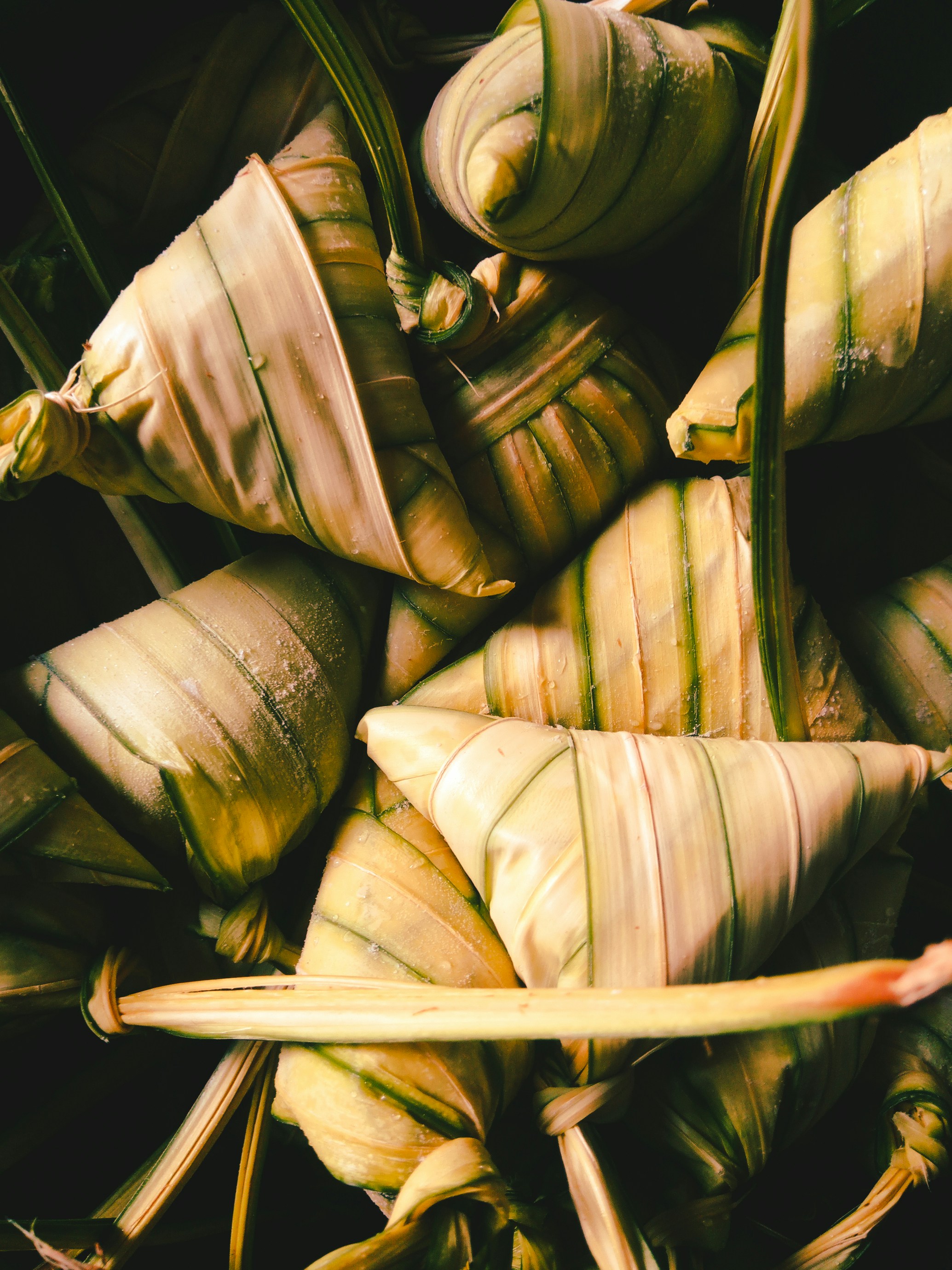 a pile of food that is sitting on a table