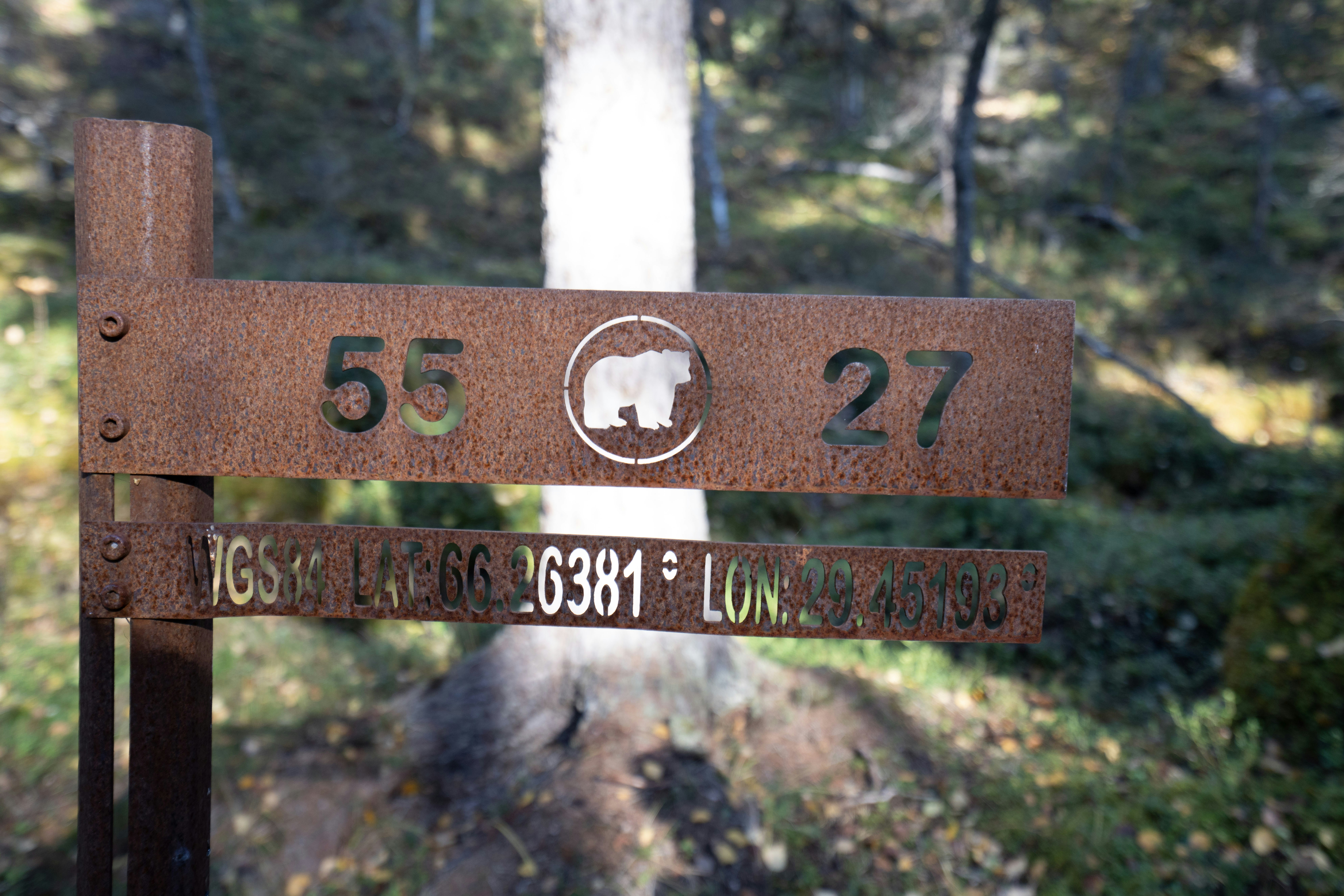 National park hiking sign