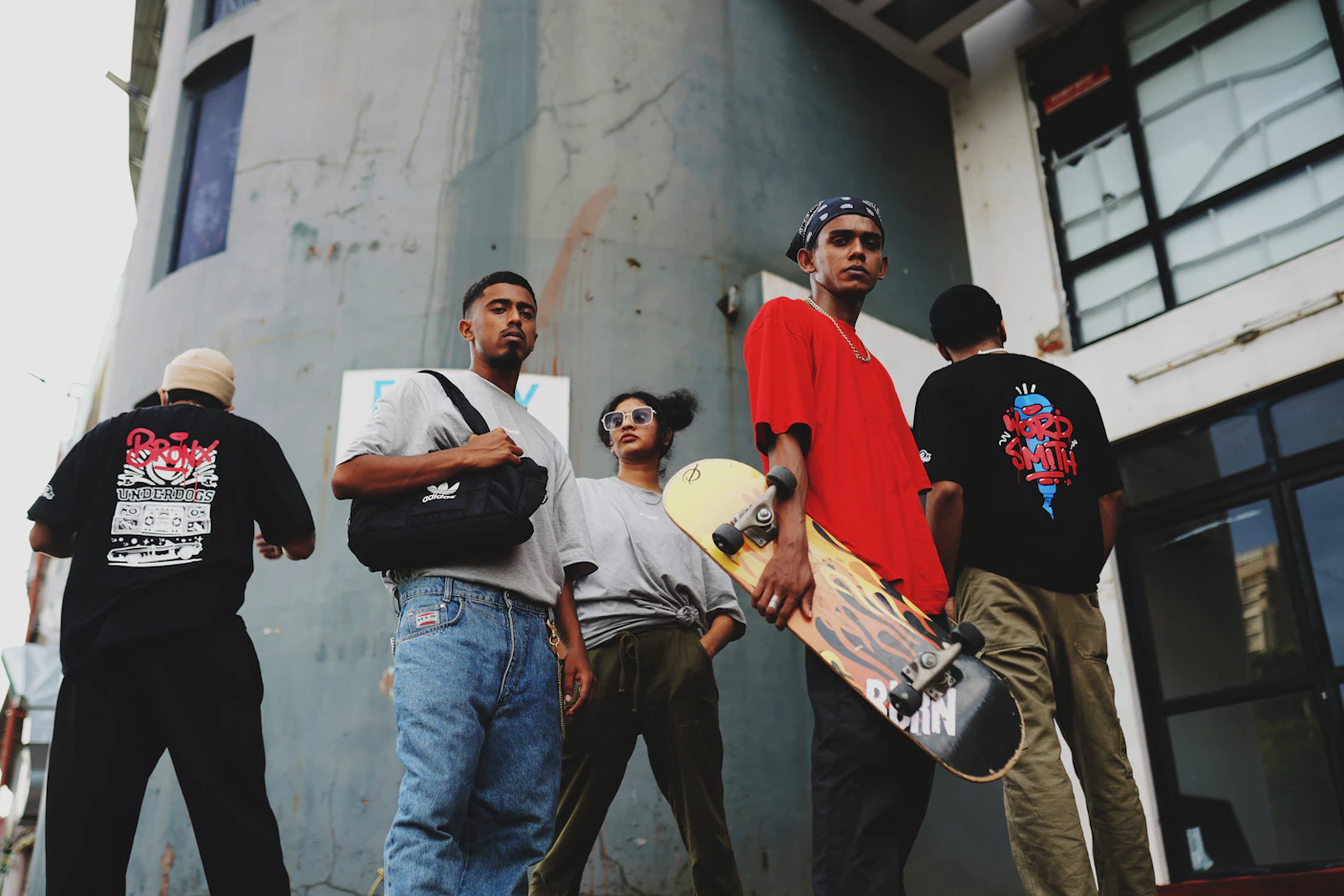 a group of young men standing next to each other